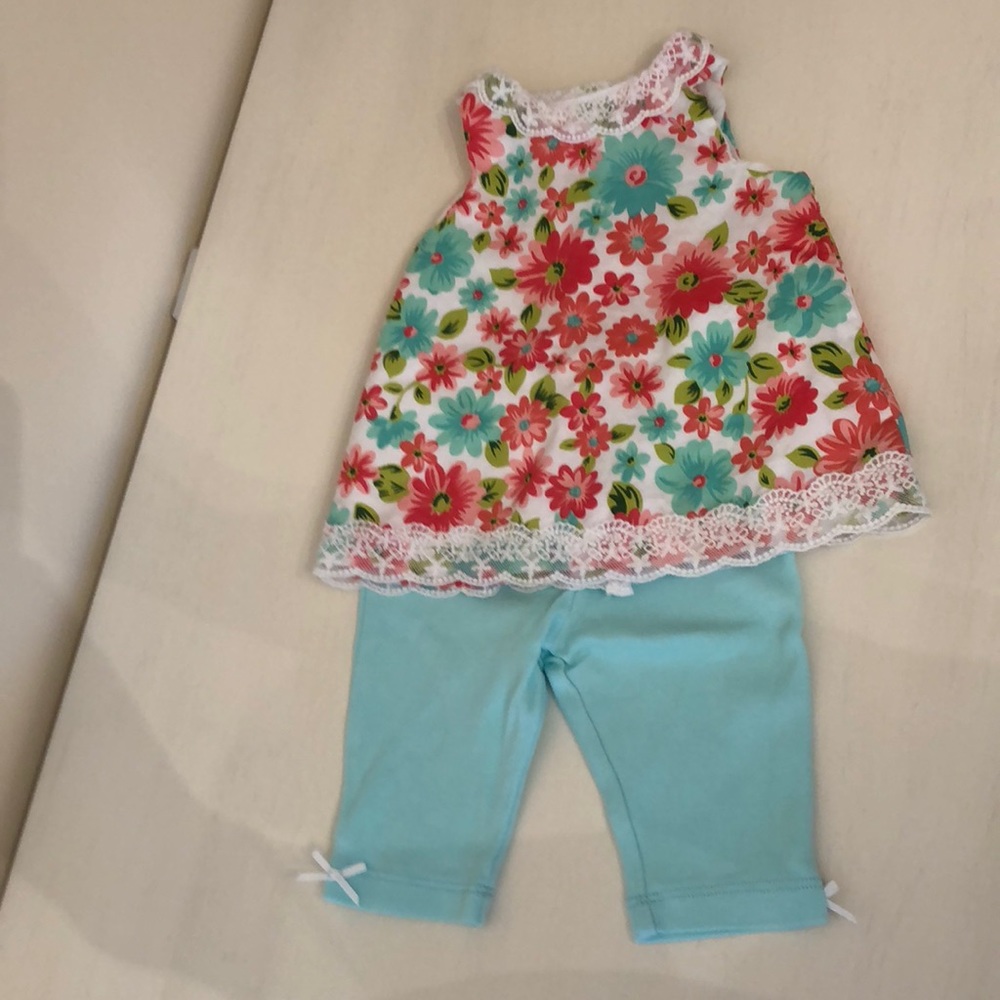 Little Me Floral Blouse and Leggings